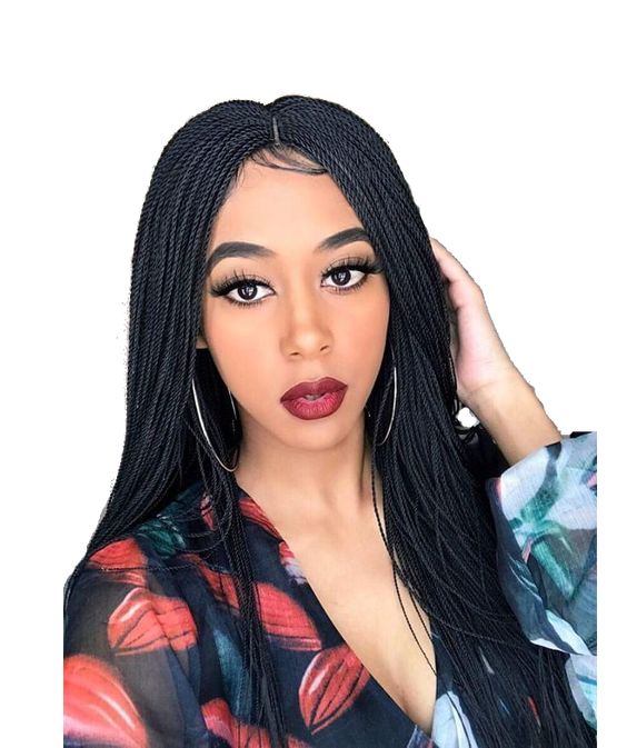 Urban Beauty Queen B Braid- 4x4 Swiss Lace Micro Senegal Twist Wig