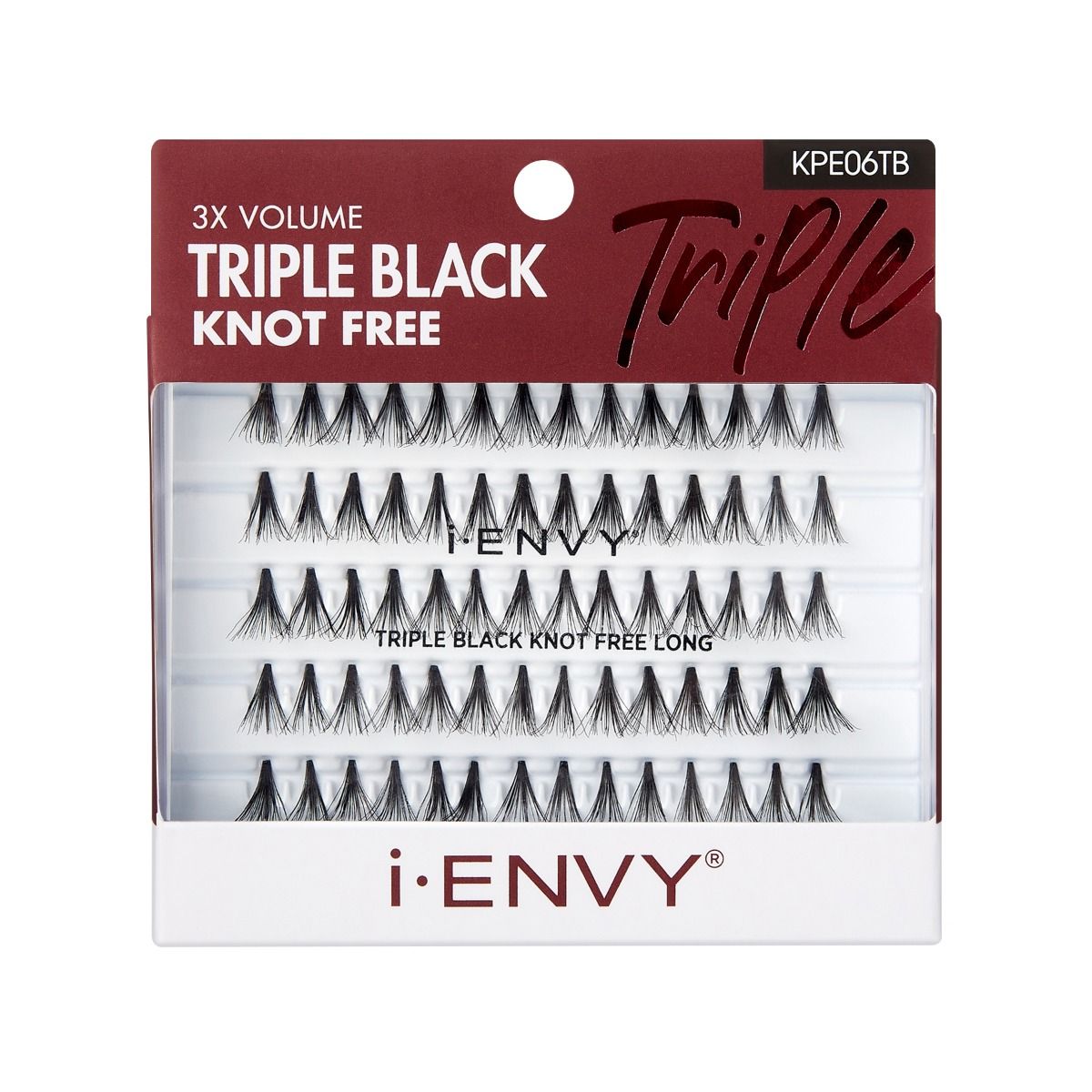 i.ENVY 3X Volume Triple Black Knot Free Lashes (KPE06TB)