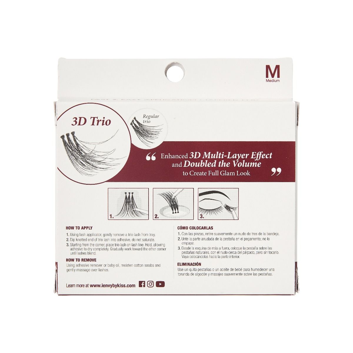 i.ENVY 2X Volume Ultra Black 3d Trio Lashes (KPEC02UD)