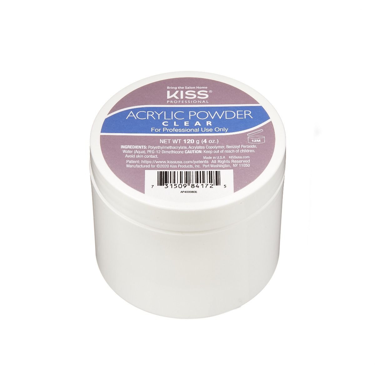 Kiss Acrylic Powder Clear 4oz (AP400)