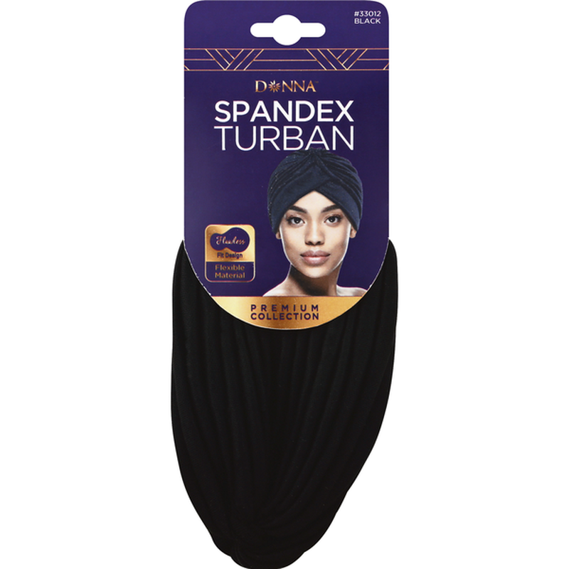 Donna Spandex Black Turban