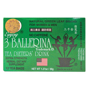 3 Ballerina Tea 3 Extra Strength Tea Bags 12ct (00881)
