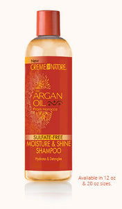 Creme Of Nature with Argan Oil Sulfate Free Moisture & Shine Shampoo 12 oz