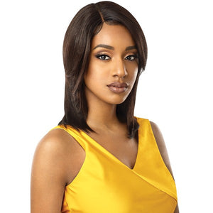 Unprocessed Human Hair Mytresses Gold Lace Front Wig- Natural Straight 16-18"
