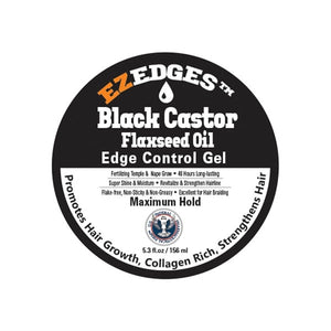 EzEdges Black Castor Flaxseed Oil Edge Control 5.3 oz