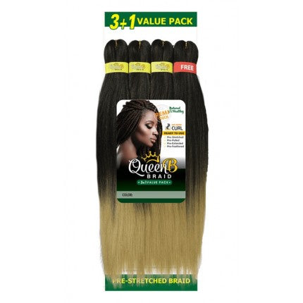 Urban Beauty Queen B Braiding Hair 3+1 Value Pack 60"