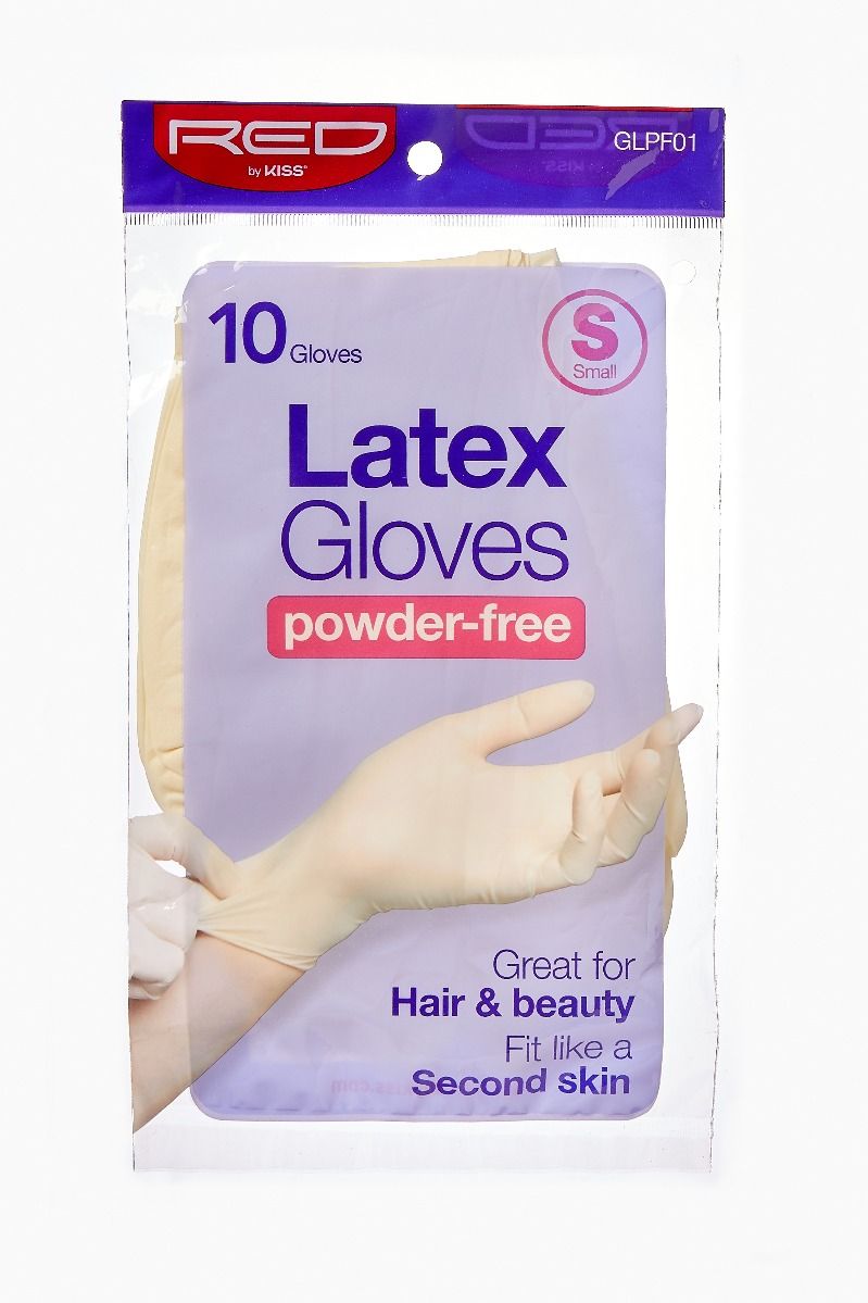 Red Powder Free Latex Gloves10ct (GLPF)