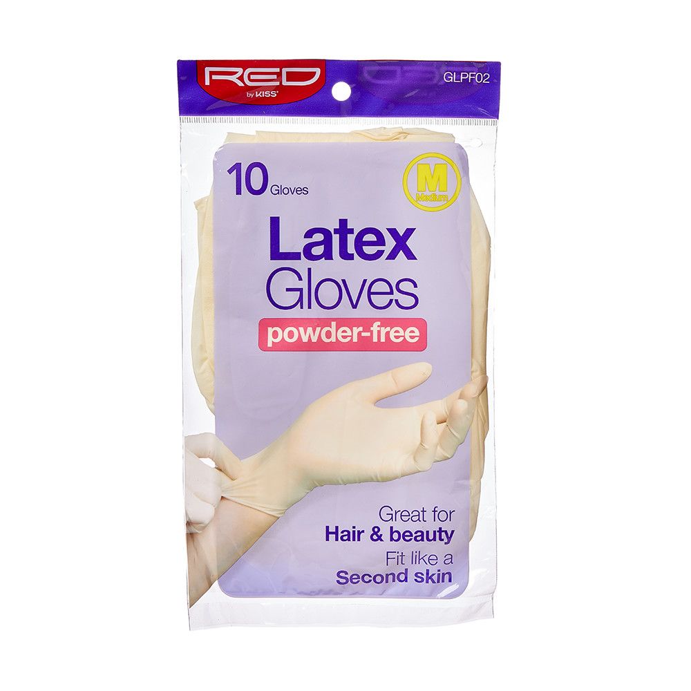 Red Powder Free Latex Gloves10ct (GLPF)