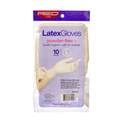 Red Powder Free Latex Gloves10ct (GLPF)