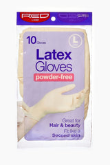 Red Powder Free Latex Gloves10ct (GLPF)