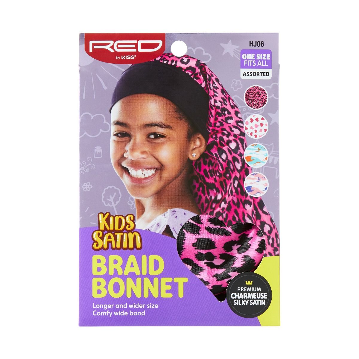 Red by Kiss Kid's Satin Bonnet (HJ06)