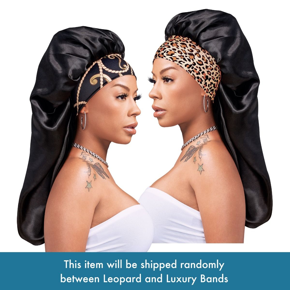 Red by Kiss Silky Stylez X Keyshia Cole Wide Edge Silky Braid Bonnet Black (HQ33)