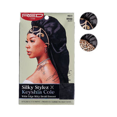 Red by Kiss Silky Stylez X Keyshia Cole Wide Edge Silky Braid Bonnet Black (HQ33)