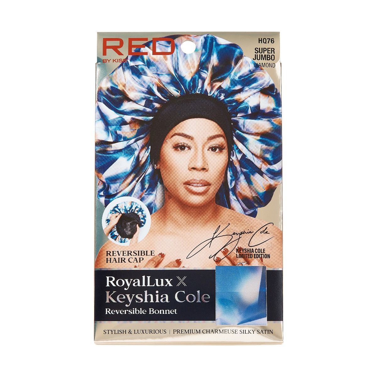 Red by Kiss RoyalLux X Reversible Bonnet Super Jumbo Diamond (HQ76)