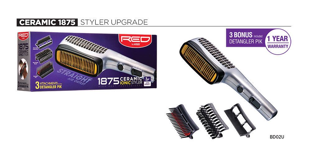 Red 1875 Ceramic Ionic Styler (BD02U)