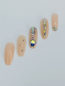 Nude Bling & Caviar Press-On Nails