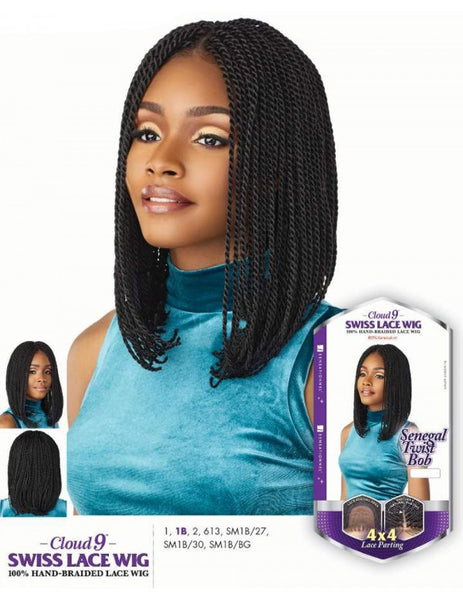 Box Braids Fully Hand Braided Lace Wig- Bob Style (#1) Box Braids