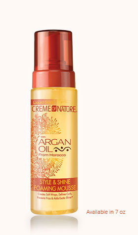 Creme Of Nature with Argan Oil Style & Shine Foaming Mousse 7oz