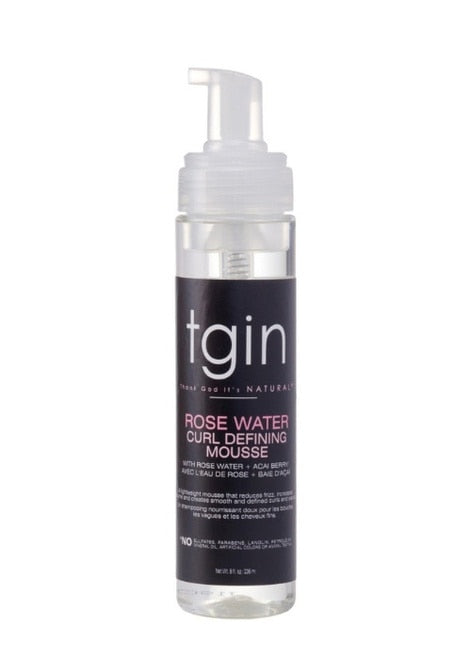 TGIN Curls N' Roses- Rose Water Curl Defning Mousse 8oz